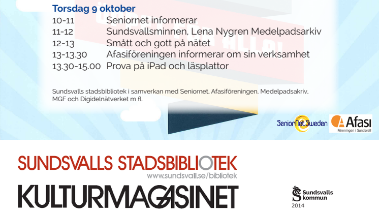 Digidels medborgarvecka - Lär dig mer om nätet i Sundsvalls stadsbibliotek