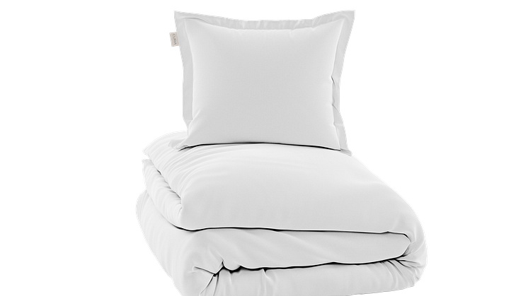 CURA Satina Duvet Cover + Pillowcase White