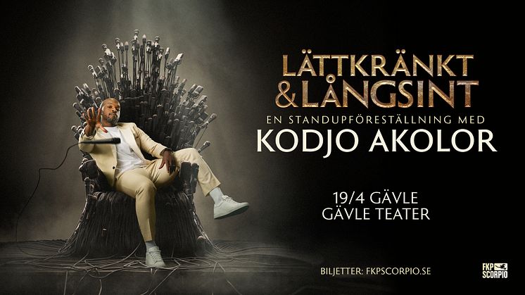 Kodjo Akolors succéföreställning ”Lättkränkt och långsint” kommer till Gävle!