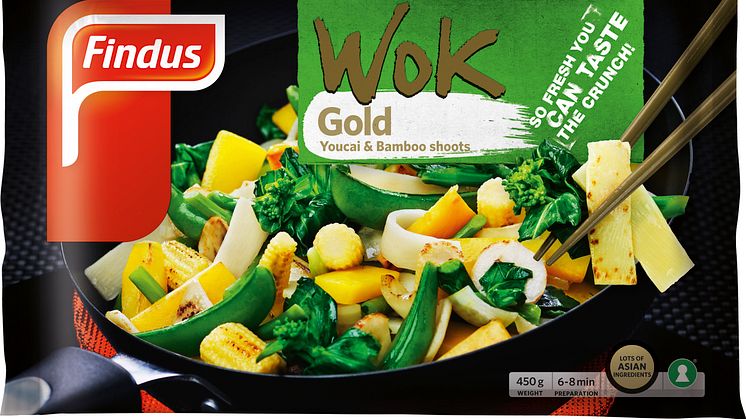 Ny smakrik asiatisk grönsakswok - Findus Wok Gold