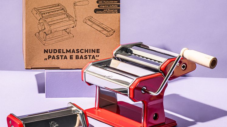 Steel manual pasta machine "Pasta e basta"