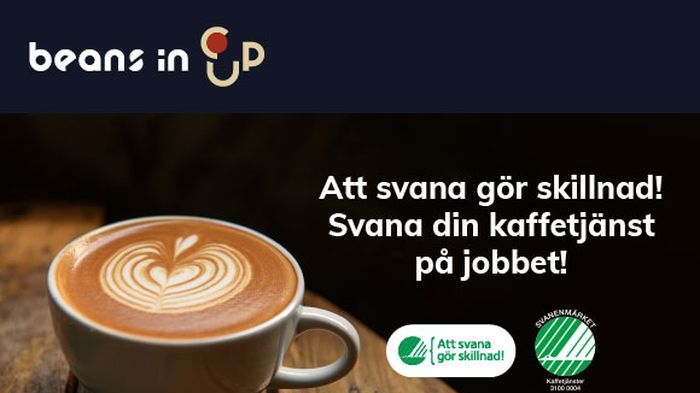 Att svana gör skillnad! Svana din kaffetjänst på jobbet.