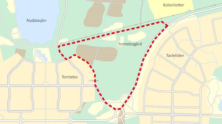 Detaljplaneområde Tomtebogård