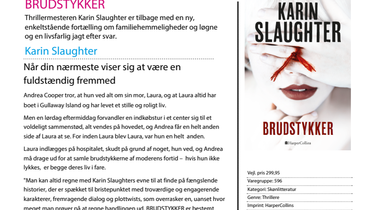 Karin Slaughter er tilbage med ny thriller
