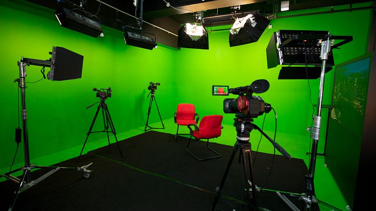 Green screen TV studio