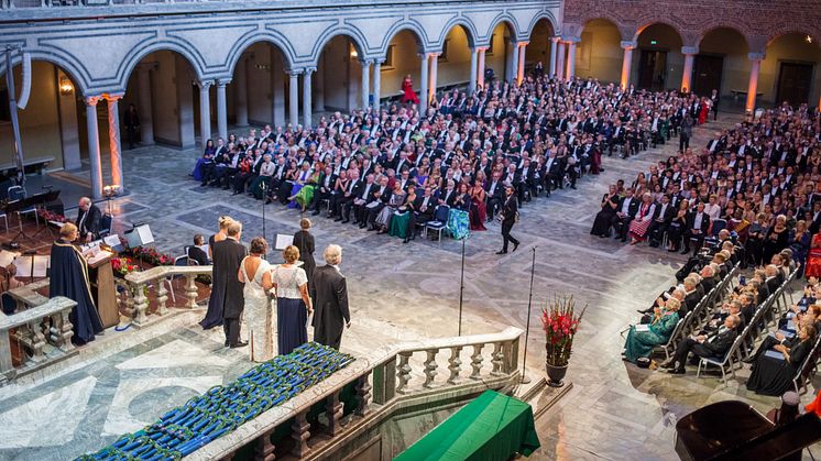 Stor fest för forskare i Blå hallen