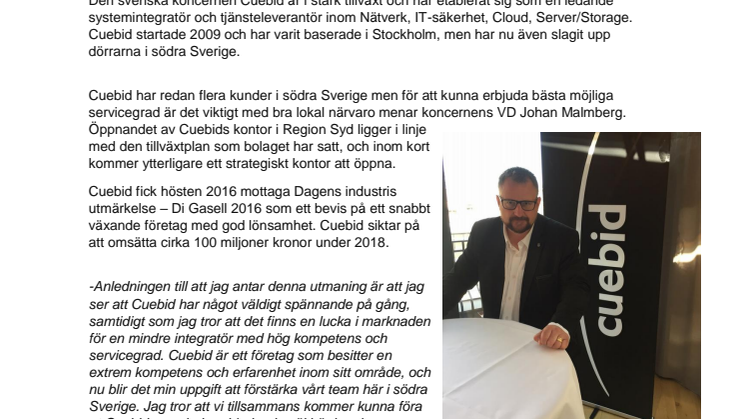 Svenska IT-säkerhetsföretaget Cuebid i stark tillväxt