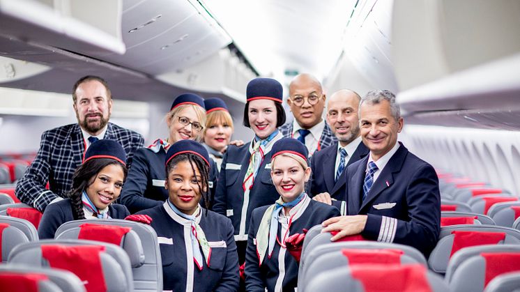 Norwegians langdistansebesetning i en 787 Dreamliner. Foto: Bo Mathisen