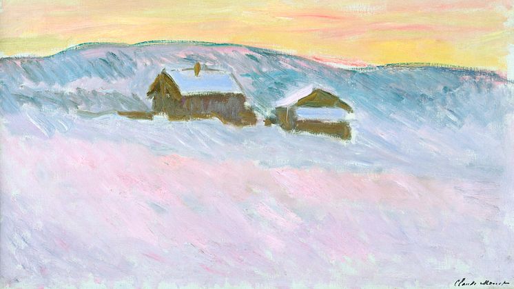 Landskap i Norge. Blå hus. Monet, 1895 Musée Marmottan Monet