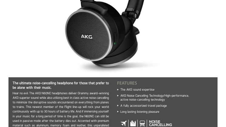 Harman lancerer de perfekte høretelefoner til rejsen: AKG N60 NC med aktiv støjreduktion