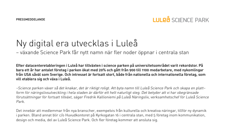 Ny digital era utvecklas i Luleå 