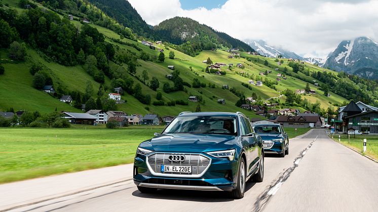 3x Audi e-tron 55 quattro på langturstest