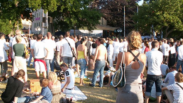 Almedalen folkmassa