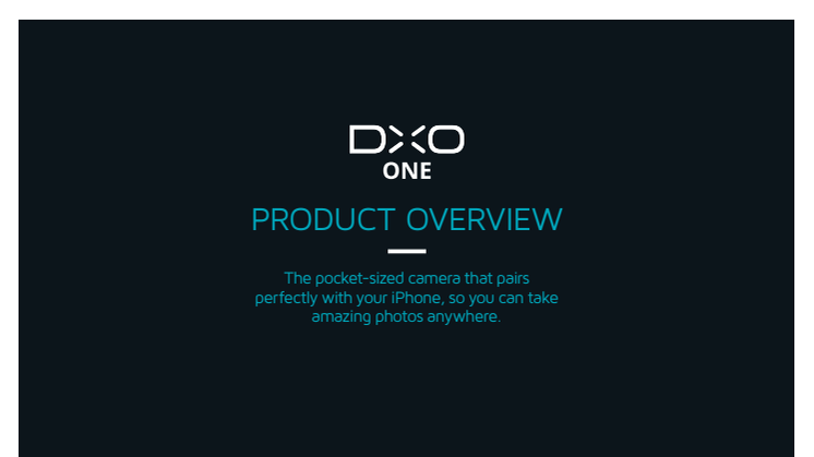 DxO ONE - Overview