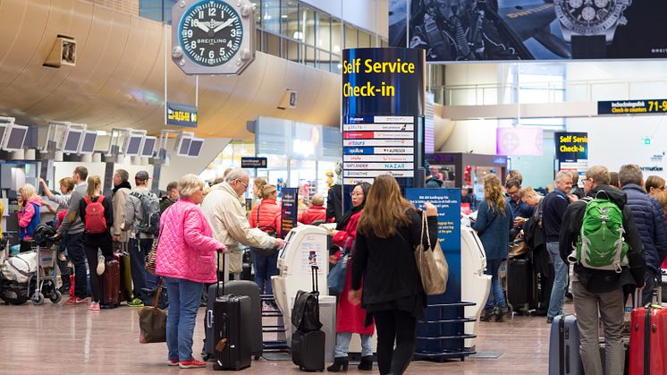 Ökning av utrikesresandet från Swedavias flygplatser 
