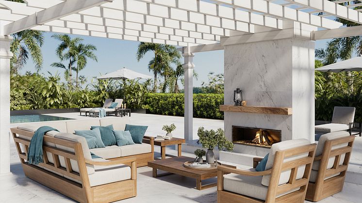 Dekton SilverKoast_Marina_Outdoor_Fireplace_and_Flooring