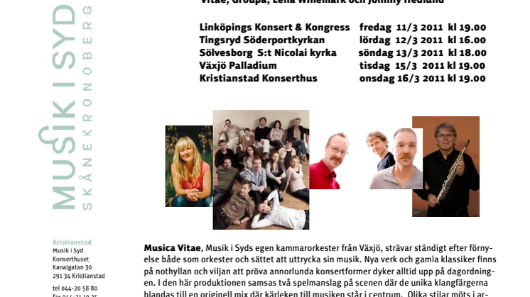 Groupa & Lena Willemark spelar med Musica Vitae och Johnny Hedlund