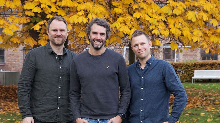Fra venstre: Yngve Tvedt, Nicklas Holm, Christian Holm Nilsen.