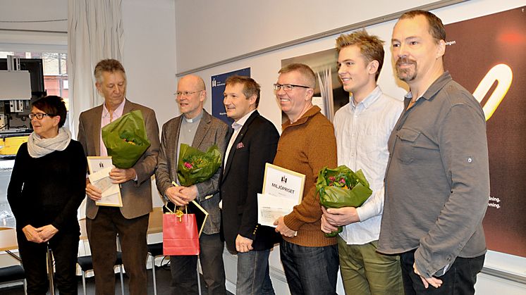 Vinnare av Malmö stads miljöpris 2012 tillsammans med prisutdelare från miljönämnden