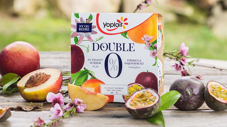 Yoplait Double 0% Fersken og Pasjonsfrukt