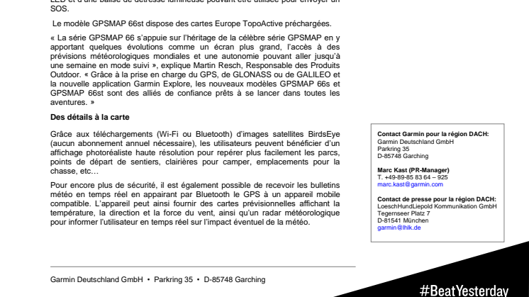 Plus de précision et d’autonomie avec les nouveaux GPS portables GPSMAP 66s et 66st de Garmin