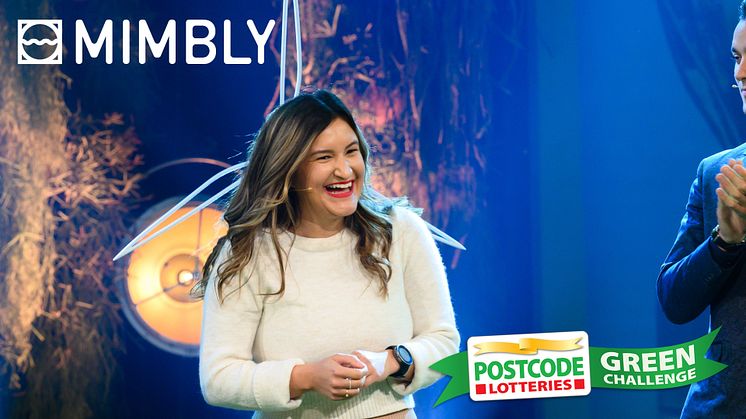 Isabella Palmgren, VD och grundare till Mimbly vinner Postcode Lotteries Green Challenge 2021 !