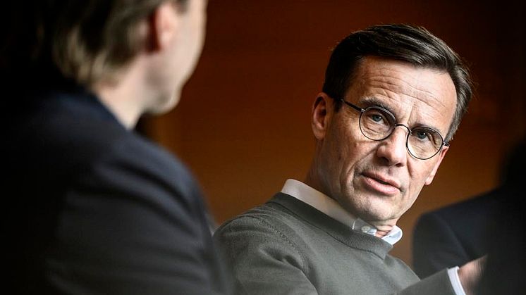 Ulf Kristersson i rundabordssamtal på Åre Business Forum. Fotograf Göran Strand.