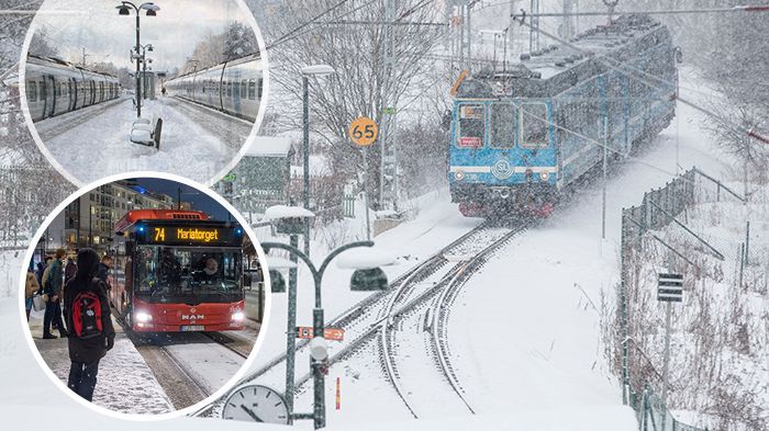 Så påverkas SL:s trafik av snö och kyla