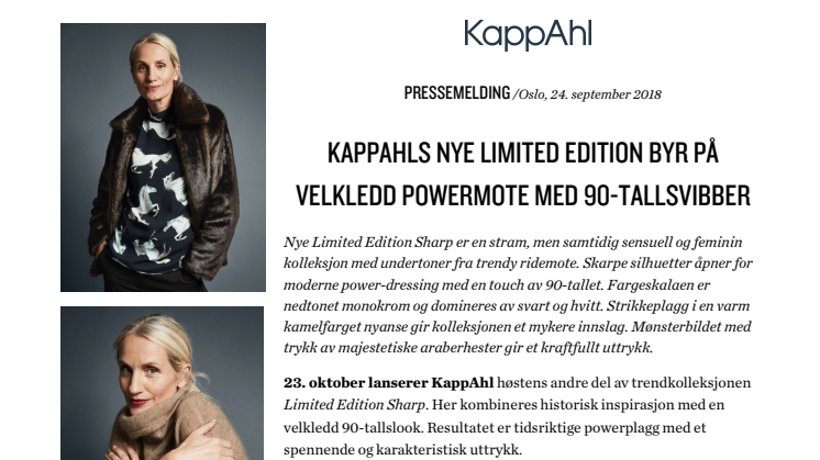 KAPPAHLS NYE LIMITED EDITION BYR PÅ VELKLEDD POWERMOTE MED 90-TALLSVIBBER