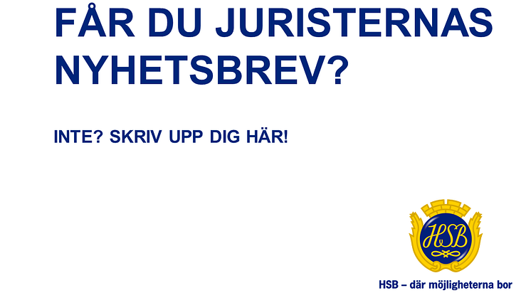 Får du juristernas nyhetsbrev? 