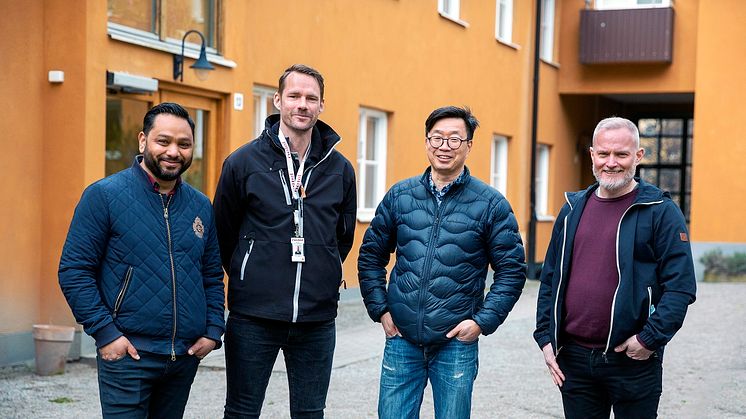 Saud Hossain, Elektroskandia, Robin Elghorn, Netel, Hans Kärrman, Tele2 och Magnus Hagstedt, Elektroskandia.