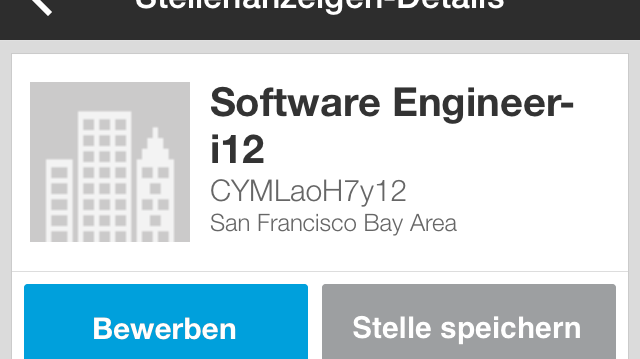 Mobile Bewerbung mit LinkedIn: Stellenbeschreibung