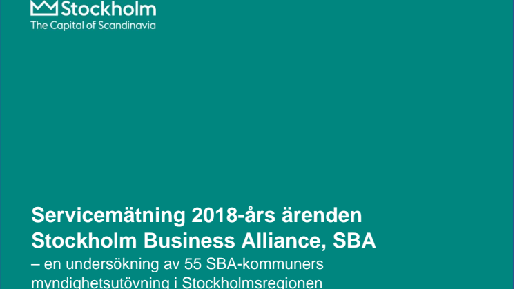Nöjd Kund Index: SBA Servicemätning 2018