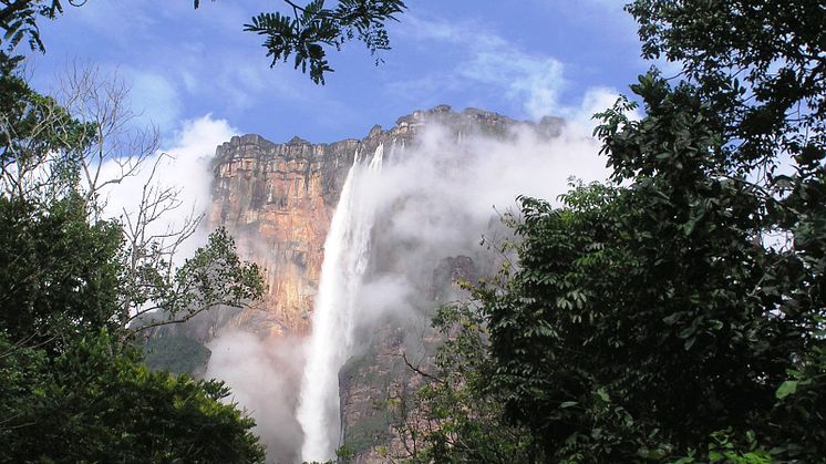 Verdens højeste vandfald, Salto Angel, i Canaima Nationalpark, Venezuela. 