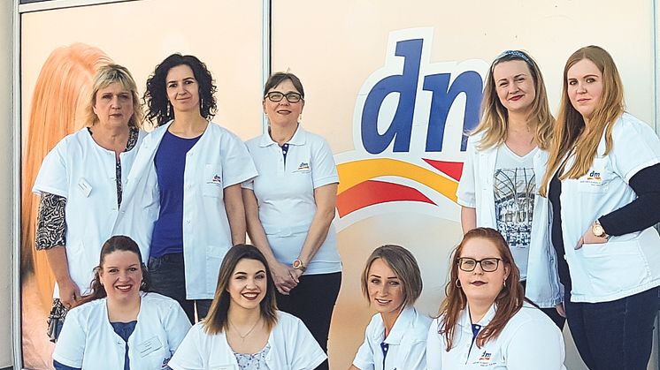 Das Team im neuen dm-Markt in Püttlingen 