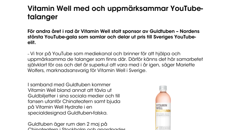 Vitamin Well med och uppmärksammar YouTube-talanger