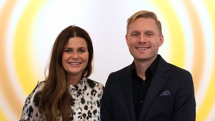 Ingrid Kindem, styreleder i NOPA og Jørgen Karlstrøm, styreleder i Norsk Komponistforening, har store forventninger om at festivalen vil styrke norske musikkliv ved å involvere alle typer publikum, lyttere og arrangører.  Foto: Marthe Vee.