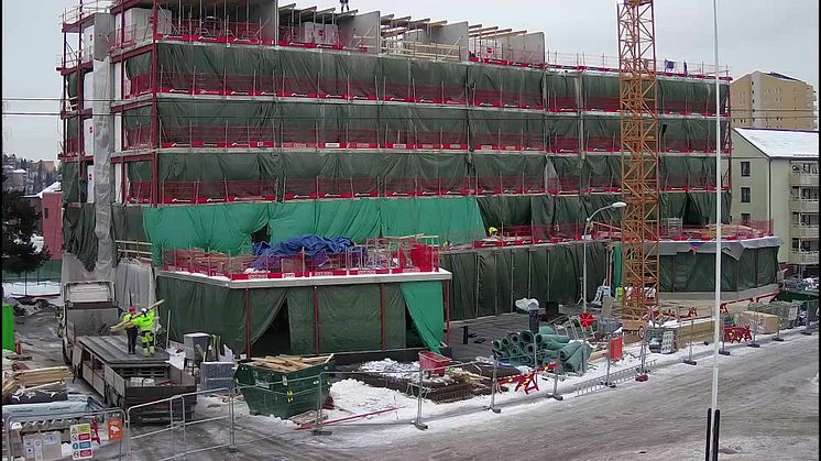 Byggingen av Årvoll omsorgssenter i time lapse