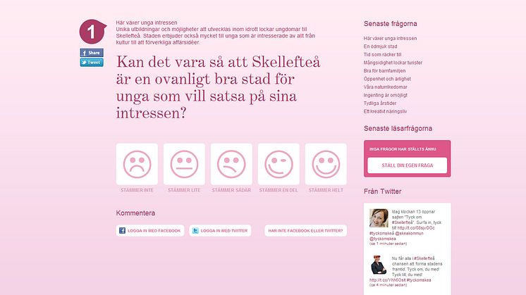 Allmänheten tycker om Skellefteå 