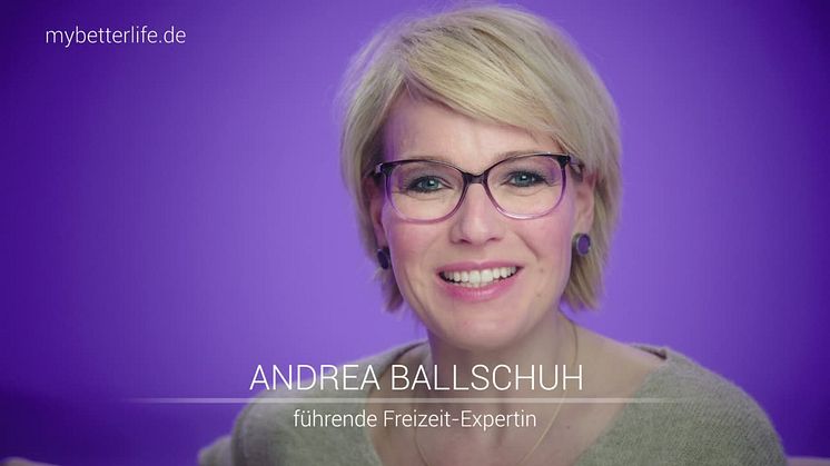 TV-Spot mit Andrea Ballschuh, Expertin für Freizeit