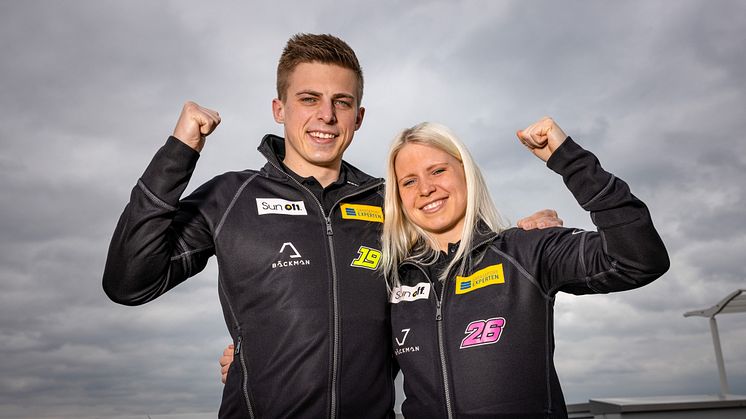 Andreas and Jessica Bäckman are ready for their first race together in GT4. Photo: FIA WTCR (Free rights to use the image)