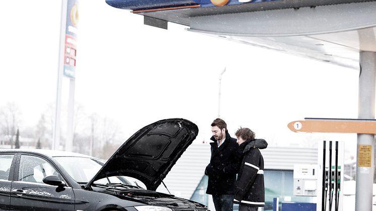 Vinterrusta bilen i helgen hos Statoil 