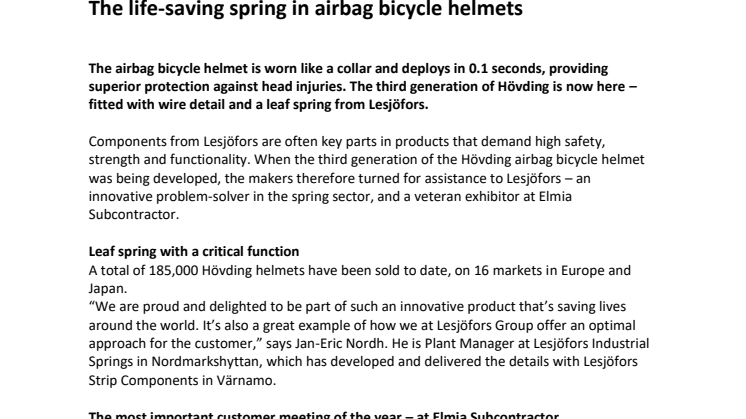 The life-saving spring in airbag bicycle helmets