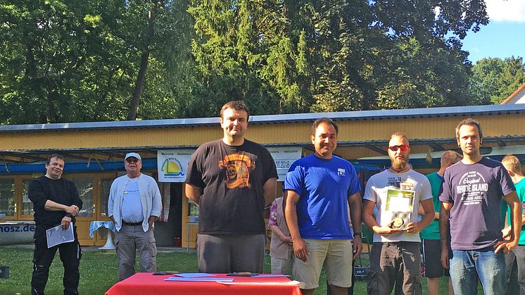 So sehen Sieger aus: Grigori Gau, Md Jewel Samsuddoha, Christopher Brüllke und  Tobias Reichelt (v.l.).