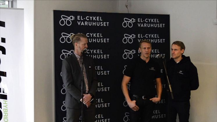 Peter Klangsell och Mikael Klingberg berättar om tanken bakom Elcykelvaruhuset.