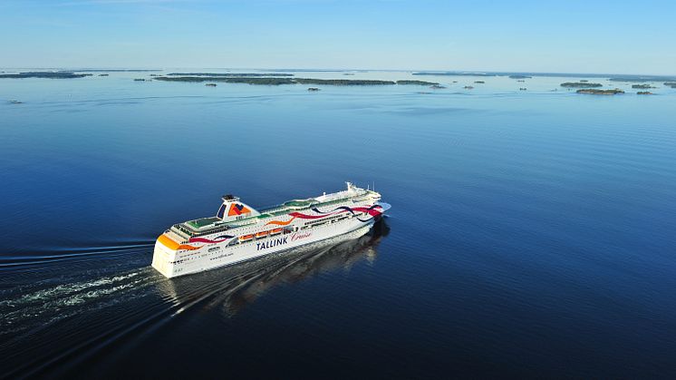 Die Baltic Queen auf dem Weg von Stockholm nach Tallinn