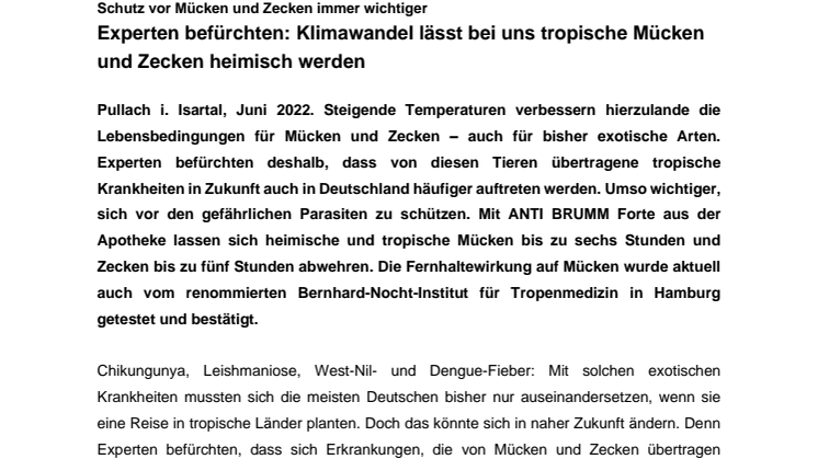 Pressemitteilung - ANTI BRUMM Forte - Klimawandel Tropische Mücken und Zecken werden hierzulande heimisch.pdf