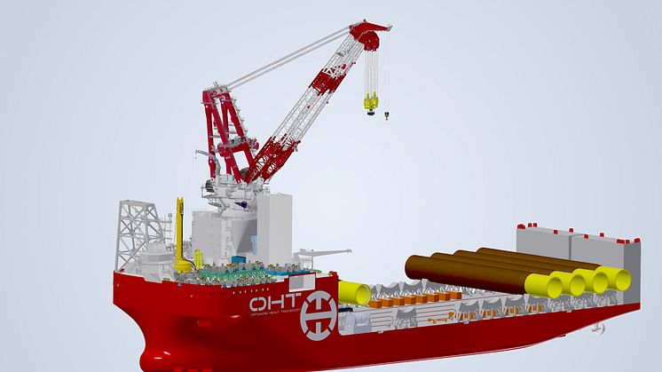 Kongsberg Maritime is to supply a PGGS for the OHT Alfa Lift offshore wind foundation installation vessel 