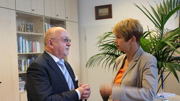 Brandenburgs Wissenschaftsministerin Dr. Martina Münch am 6. Juli 2016 zu Arbeitsbesuch an der Technischen Hochschule Wildau