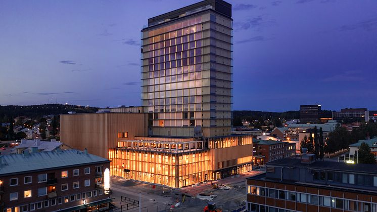 The Wood Hotel i Sara kulturhus. Foto Visit Skellefteå